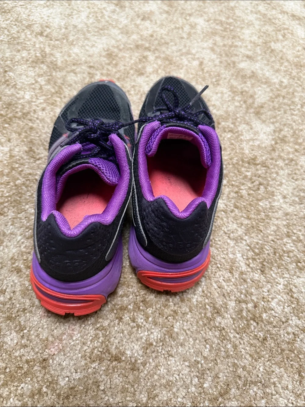 adidas Women's Black, Purple & Coral Athletic Running Sneakers